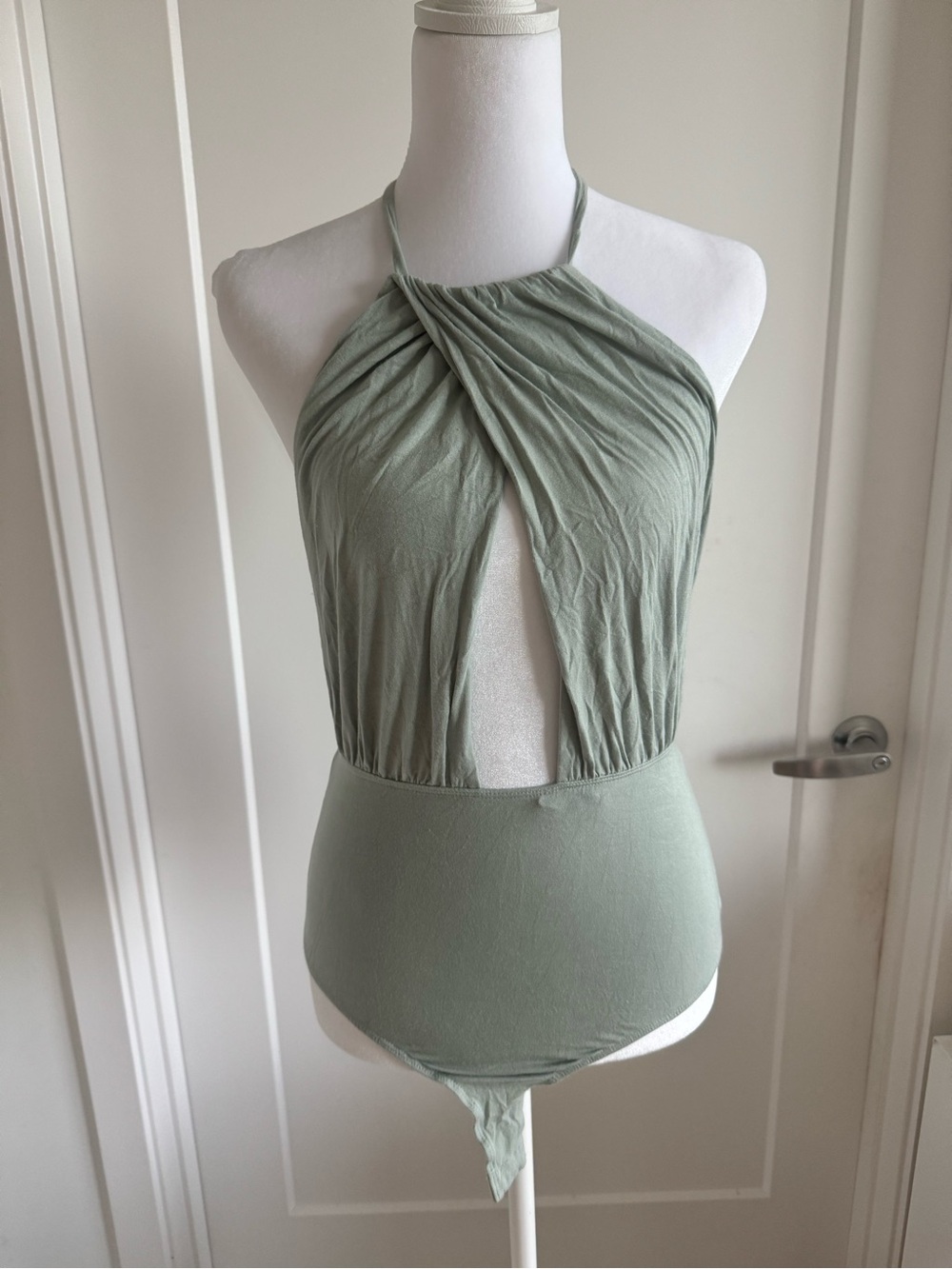More to Come Sage Halter Twist Front Bodysuit
